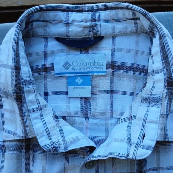 Columbia Men's Vapor Ridge™ III Long Sleeve Shirt Small cream plaid button down - Picture 3 of 10